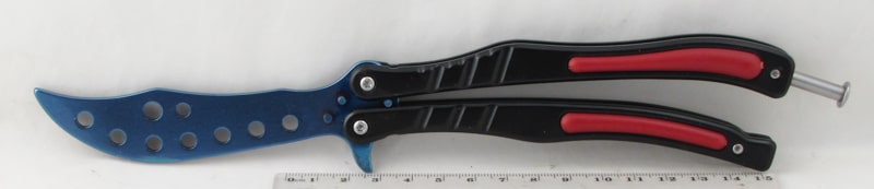 Нож бабочка раскладной 01C (K 01C) тренировочный