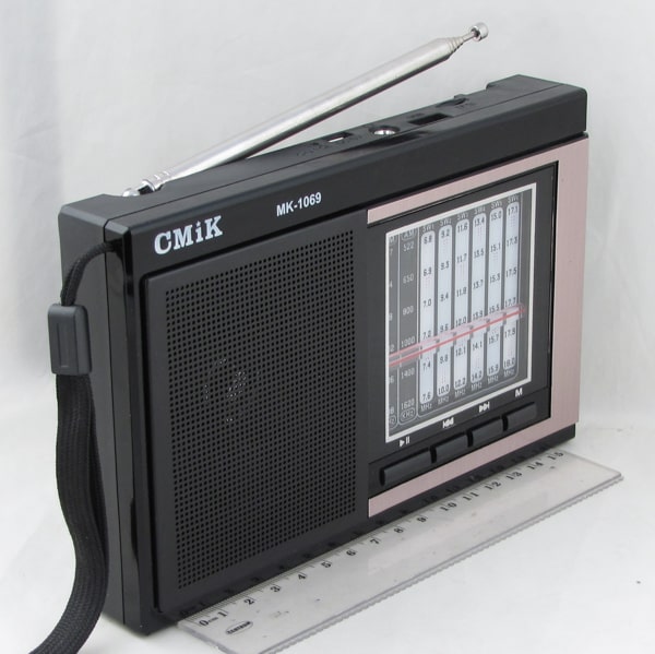 Радиоприёмник MK-1069 (FM,,AM,SW1-6) SD, USB встроен. аккум. Bluetooth