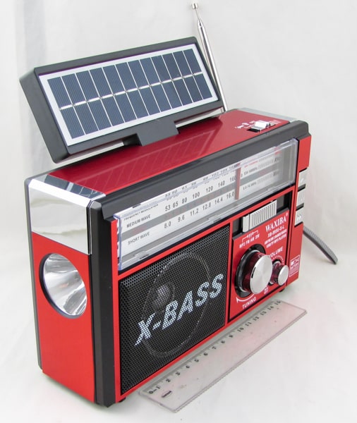Радиоприёмник XB-995USL 4 band (FM/AM/SW1,2)) USB, SD встроен. аккум., солнеч. батарея