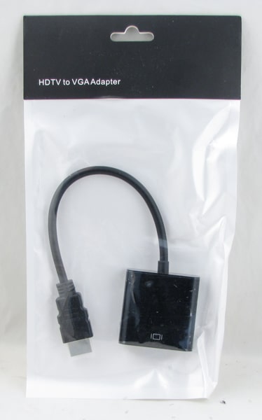 Переходник  HDMI-VGA (шнур 15см) черный H-118