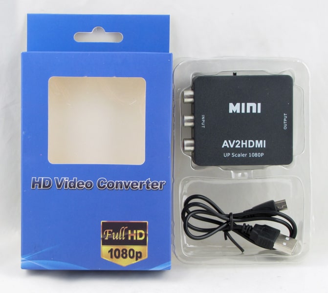Переходник  AV-HDMI (конвертер) черный H-124