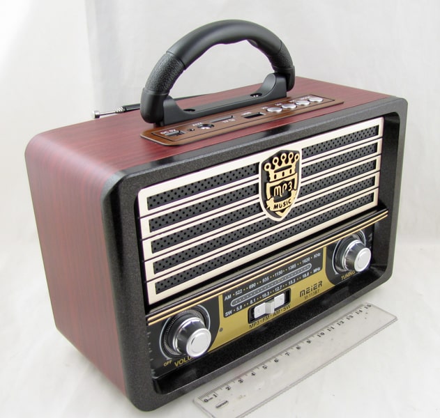 Радиоприёмник M-U113BT (FM,AM,SW) сетев. SD, USB Bluetooth ретро с пультом