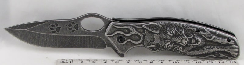 Нож 004 (HC-004) раскладной металлическая ручка
