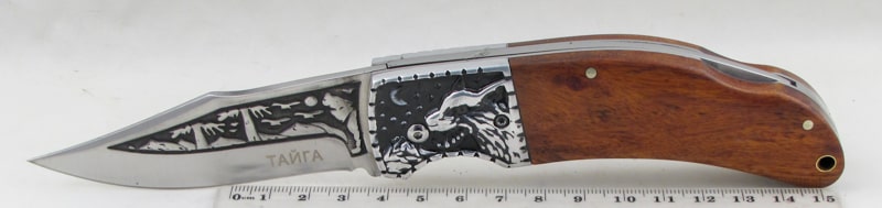 Нож 3032 (FB-3032) раскладной с деревяной ручкой
