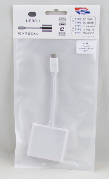 Переходник TYPE-C - HDMI+USB3.1+TYPE-C H-144