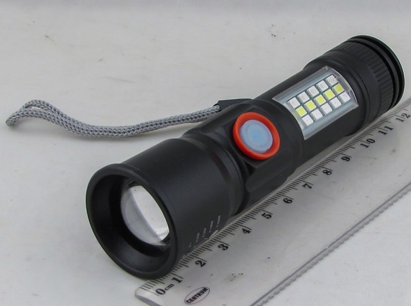Фонарь светодиодный H-981-P50 (1 мощ+ 6диод., мигалка красн./ син., USB) zoom