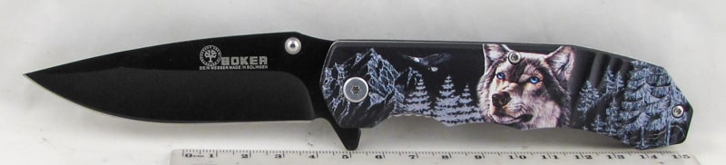 Нож 230 (F-230D) раскладной BOKER волк