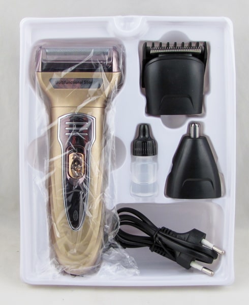 Машинка для стрижки волос + электробритва H-787-10 (2 аккумулятора AA + ЗУ / сетевой шнур)