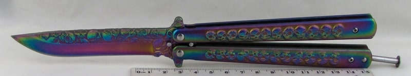 Нож бабочка раскладной 825C цветной