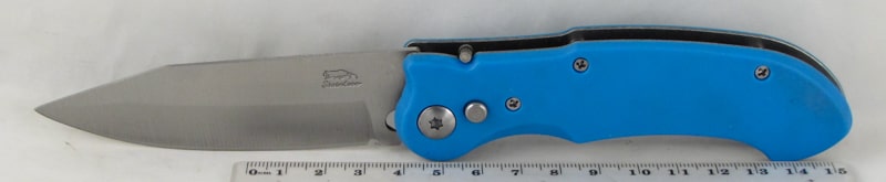 Нож 537 (A-537L) синий выкидной
