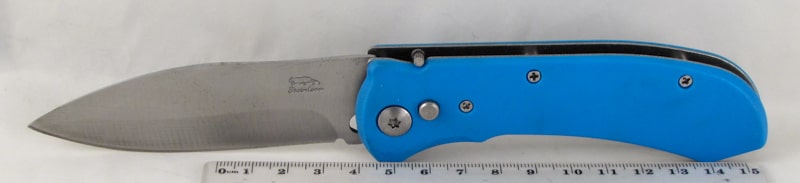 Нож 533 (A-533L) синий выкидной