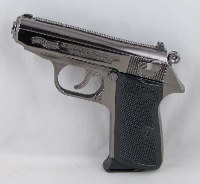 Зажигалка - пистолет 2-86A серебр.