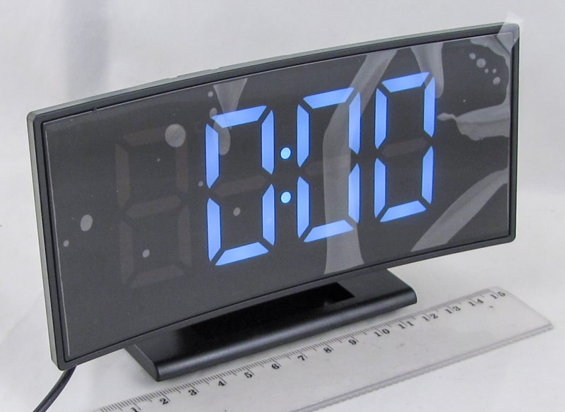 Часы-будильник электронные DS-3621A-6 (белые цифры)