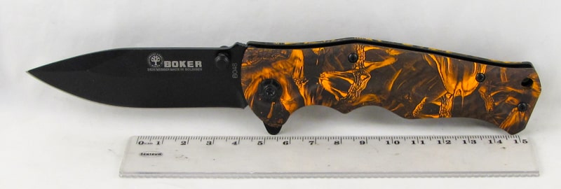 Нож 048 (B-048G8) раскладной BOKER оранж.