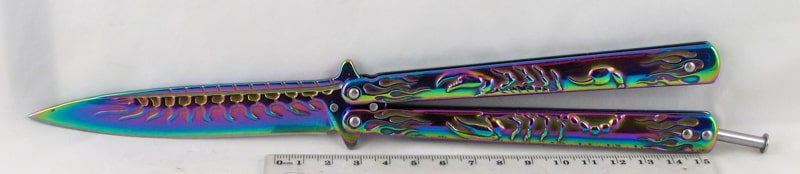 Нож бабочка раскладной 5 (BK-5RB) цветной