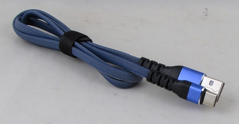 Кабель TYPE-C MR-34-TC 2,4A 1м синий плоский тканевый