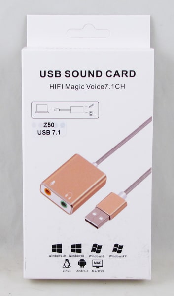 Внешняя звуковая карта Z-50 USB 7.1