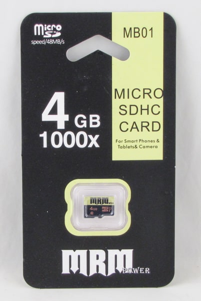 Карта памяти microSD MB-01 4Gb 10Mb/s класс 10