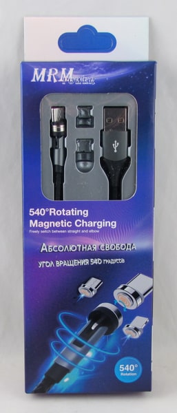 Кабель TYPE-C 1м MRM-540-TC 540 градус. магнитный