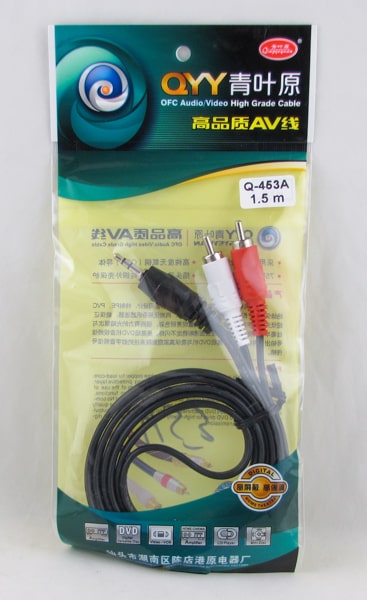 Кабель AUX-2RCA 1,5м Q-453A