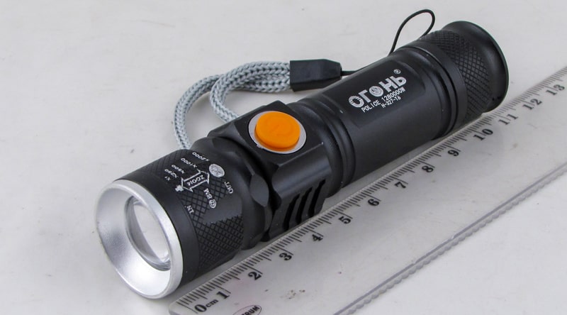 Фонарь светодиодный H-327(515)-T6 USB (1 мощ. акк.) zoom