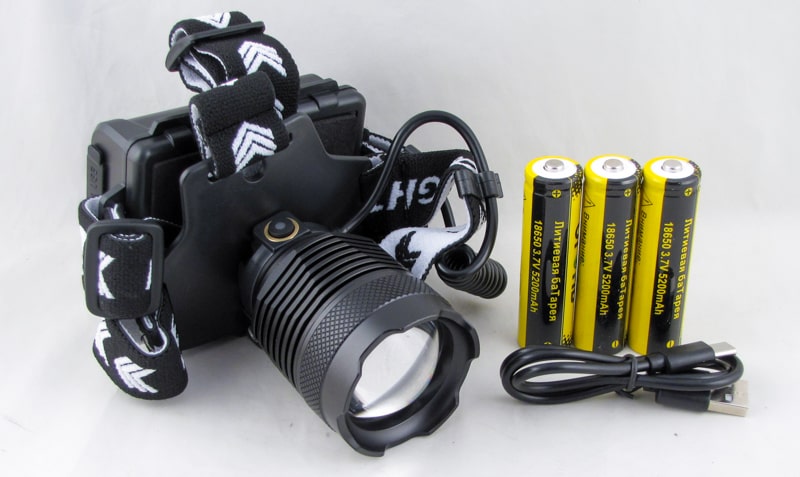 Фонарь налобный HT-365-PM60-TG (1 ярк.+ 3акк.+ шнур TYPE-C) zoom