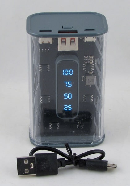 PowerBank USB+TYPE-C D-140 серый 20000mAh с индикатором