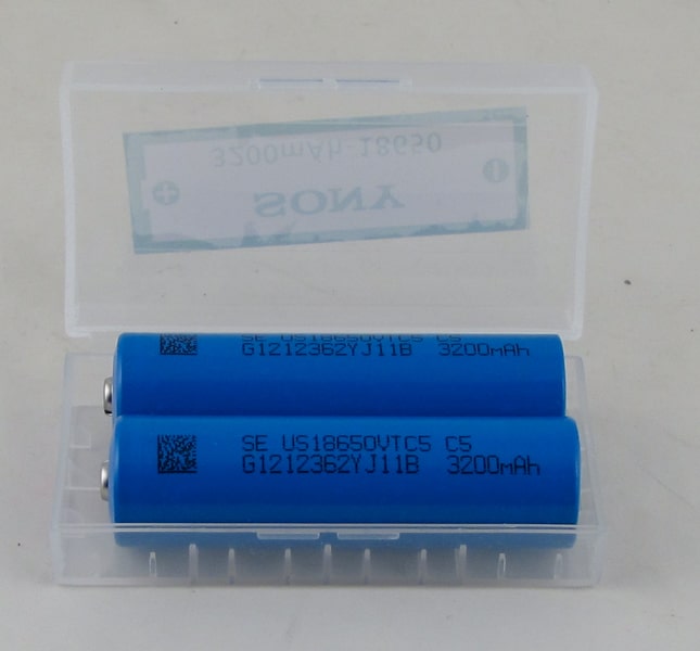 Аккумулятор 18650 3200mA SONY бытовые (по 2шт) синие