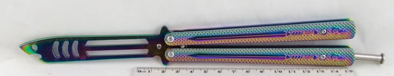 Нож бабочка раскладной 7 (EK-7-1) тренировочный цветной