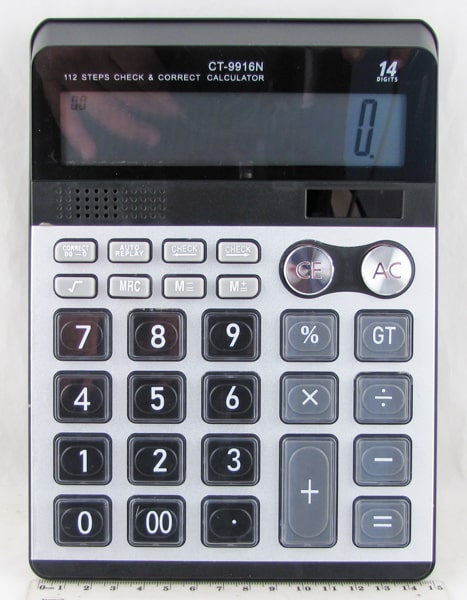 Калькулятор 9916 (DS-9916N) 14 разр. больш. экран, CHECK