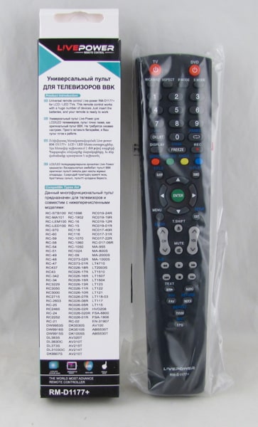 Пульт универсальный ТВ RM-D1177+ для BBK