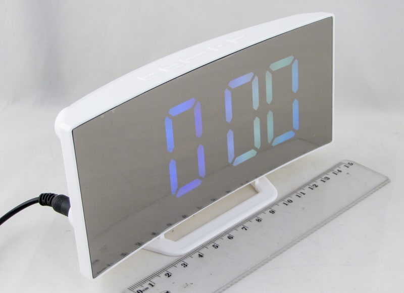 Часы-будильник электронные NA-6091-7 (разноцв. цифры)
