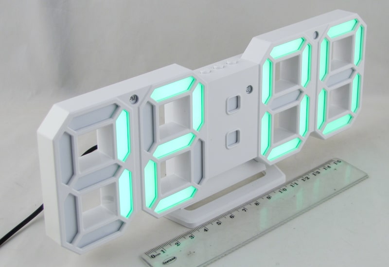 Часы-будильник электронные DS-3638B (зеленые цифры)
