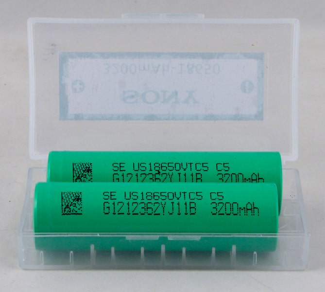 Аккумулятор 18650 3200mA SONY промышленные (по 2шт) зеленые