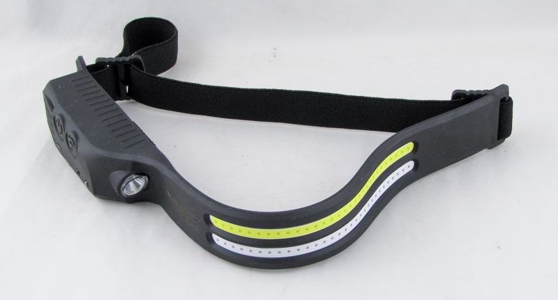 Фонарь налобный W-689-2 (1 ярк., 2 полоски бел.+ красн., аккум., шнурTYPE-C) бесконтактный ??