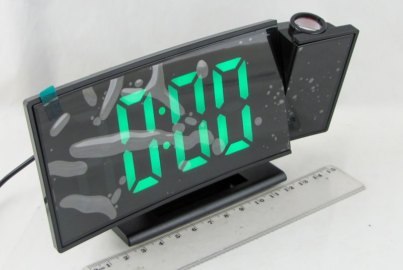 Часы-будильник электронные DS-3621LP проекционные (зеленые цифры)