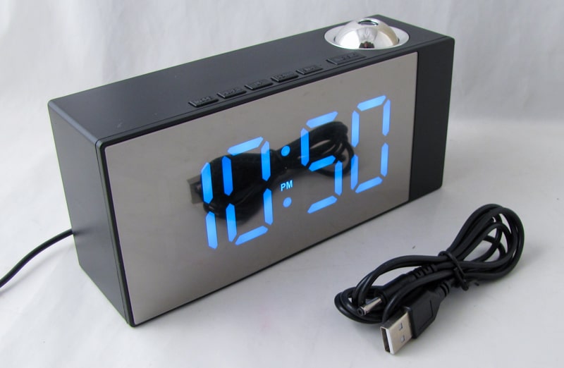 Часы-будильник электронные NA-6819 (белые цифры) проекционные