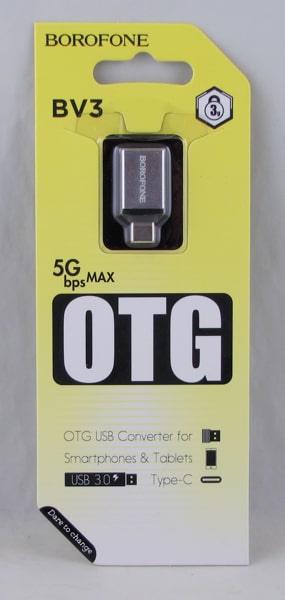 Переходник USB-TYPE-C OTG BV-3 BOROFONE блистер