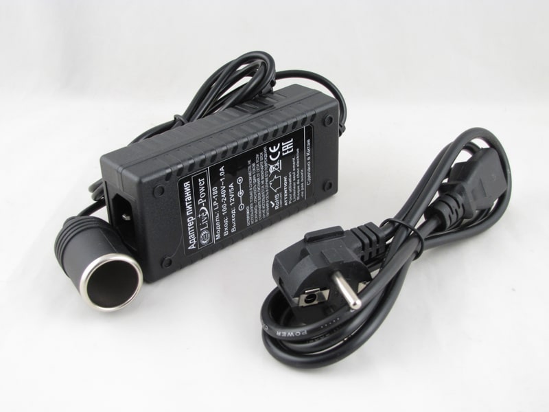 Блок питания (12V 5A) LP-180 (вых. гнездо прикурив.) кабель 1,2м