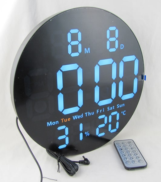 Часы-будильник электронные DS-5501 (белые цифры) с пультом, влажность, температура ??