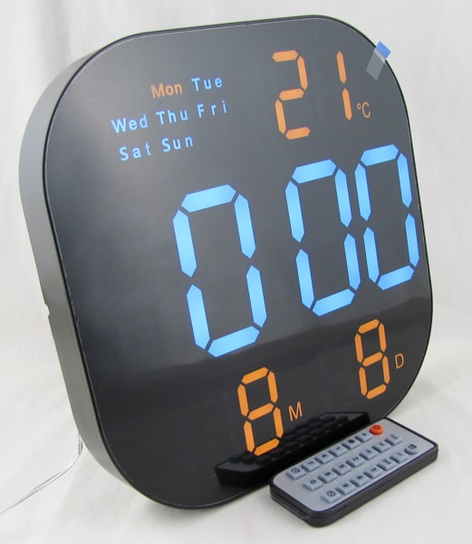 Часы-будильник электронные GH-6633 (белые+оранжевые цифры) с температурой, с датой, с пультом