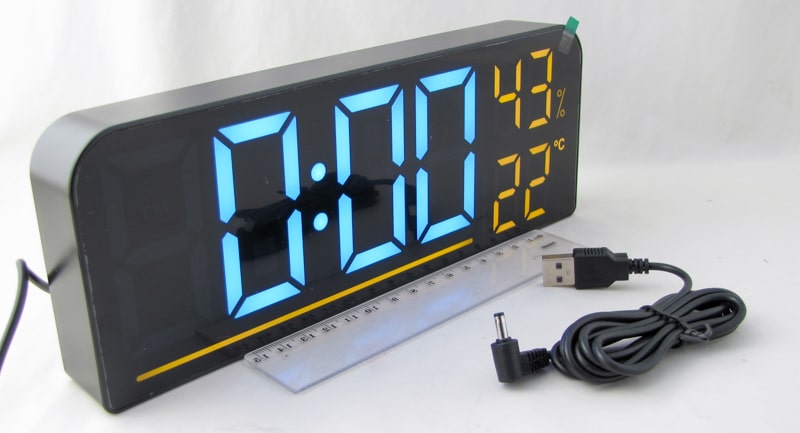 Часы-будильник электронные GH-8027-9 (оранжевые цифры)