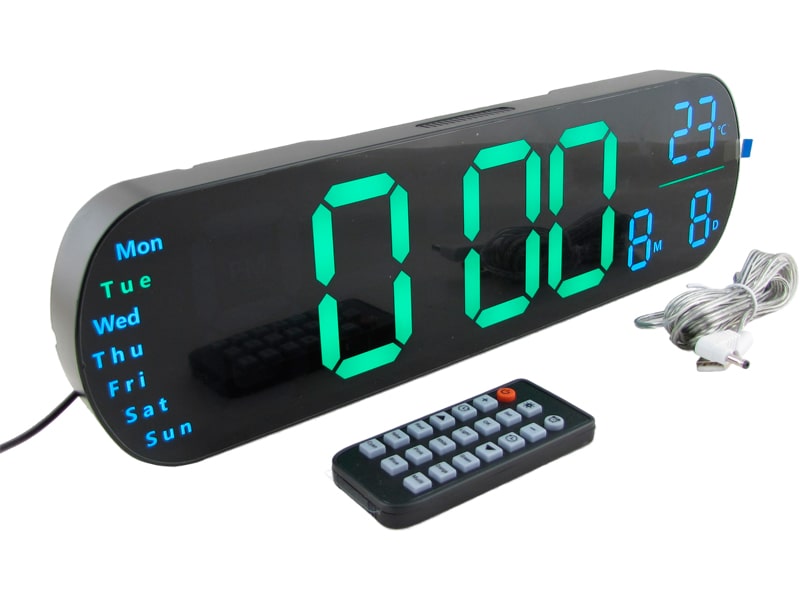 Часы-будильник электронные RE-5502 (зеленые цифры)