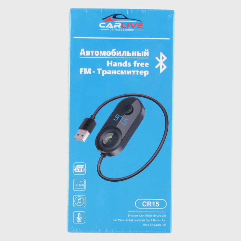 FM-трансмиттер BT-CR15 USB Bluetooth (черный)