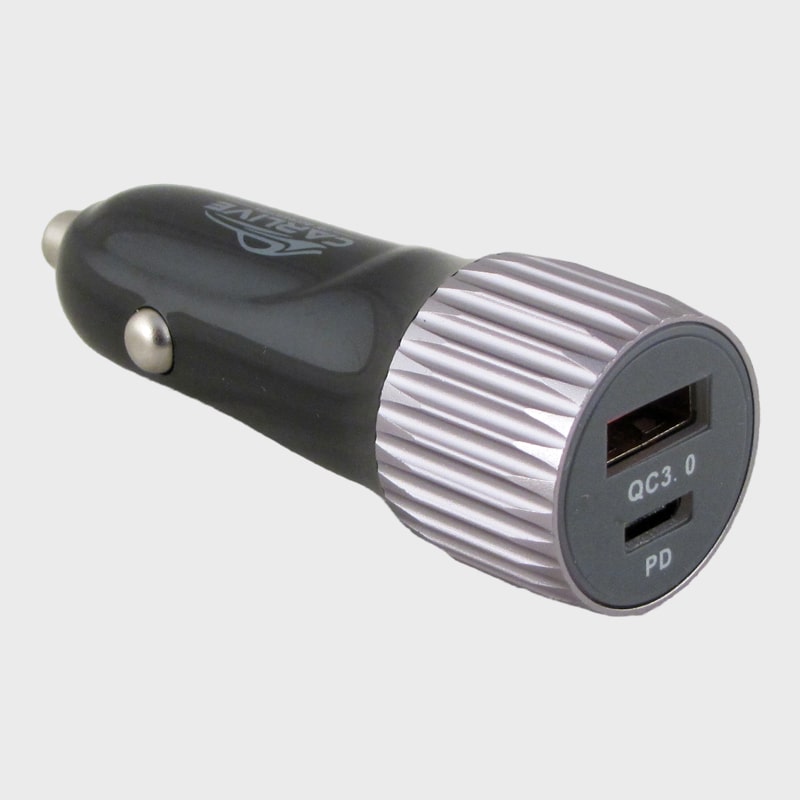 Зарядное устройство (USB+PD) 5V 3A CR-24 черный QC 3.0 + PD20W без упаковки