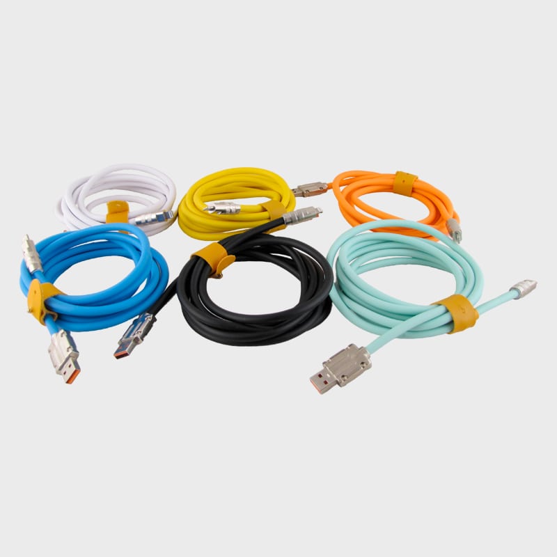Кабель LIGHTNING 2м R-120A-IP 6A 120W O6mm силиконовый с застежкой