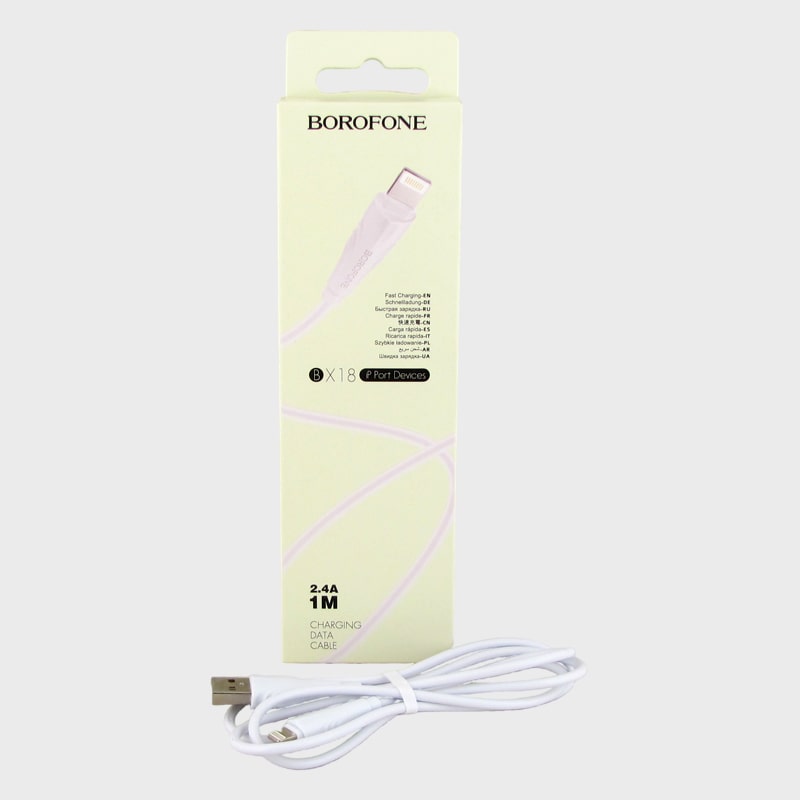 Кабель LIGHTNING 1м BX-18-IP белый в короб. BOROFONE