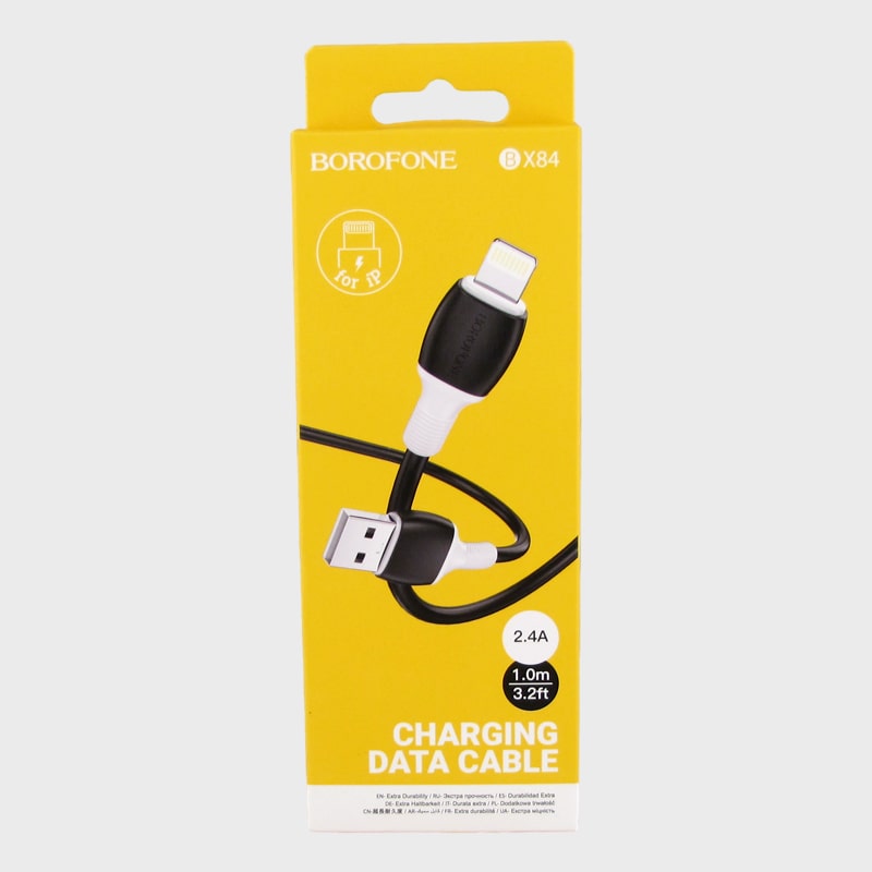 Кабель LIGHTNING 1м BX-84-IP 2,4A в короб. черный BOROFONE