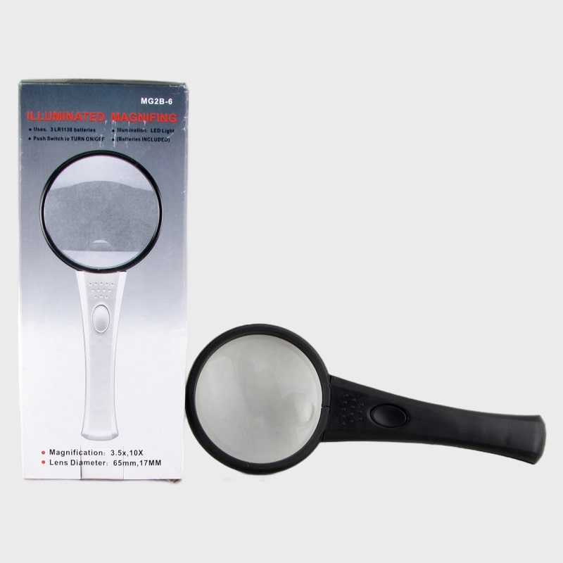 Лупа (65-3,5x, 17-10x mm) 2B-6 двойная с подсвет. 