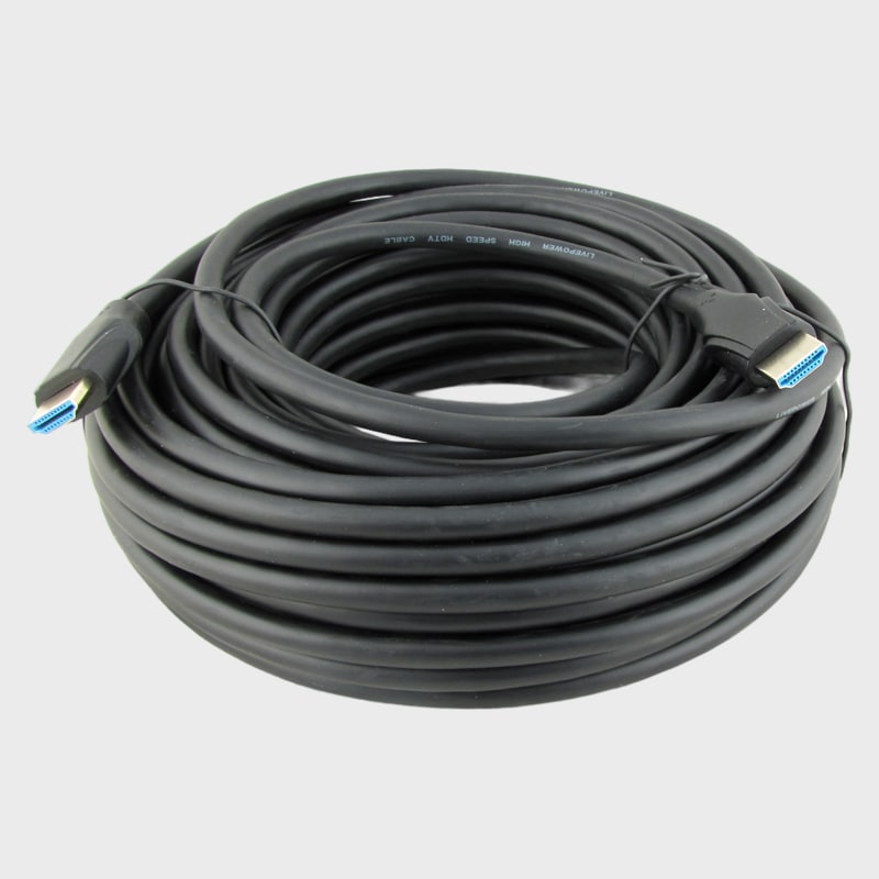 Кабель HDMI-HDMI 20м 4K 2.0V H-223 резиновый в пакете